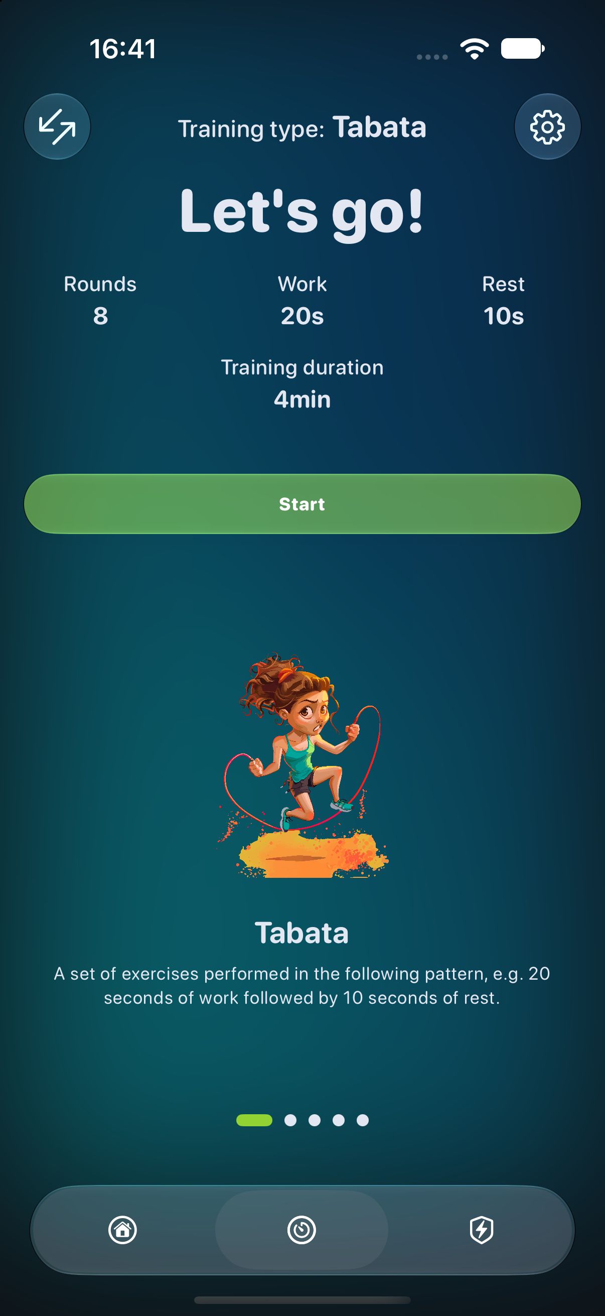 Workout timer with presets
