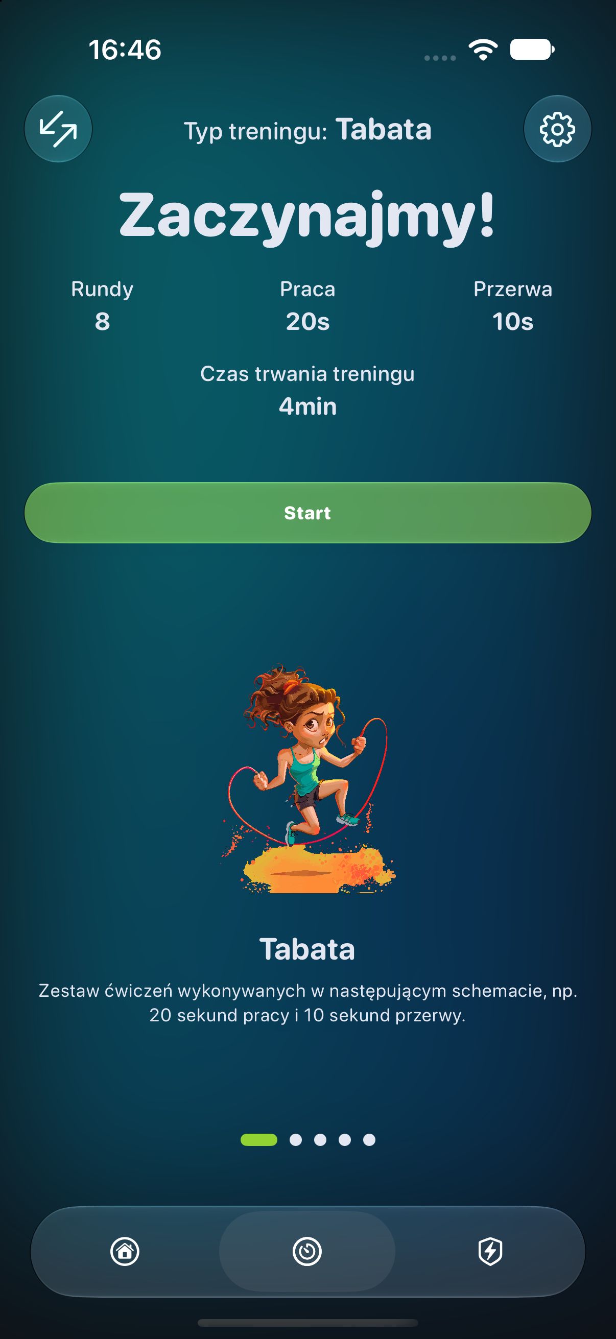 Timer treningowy z presetami